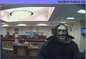 COURTESY OF SANDWICH POLICE. Police distributed this image the suspect in a Sandwich bank robbery.