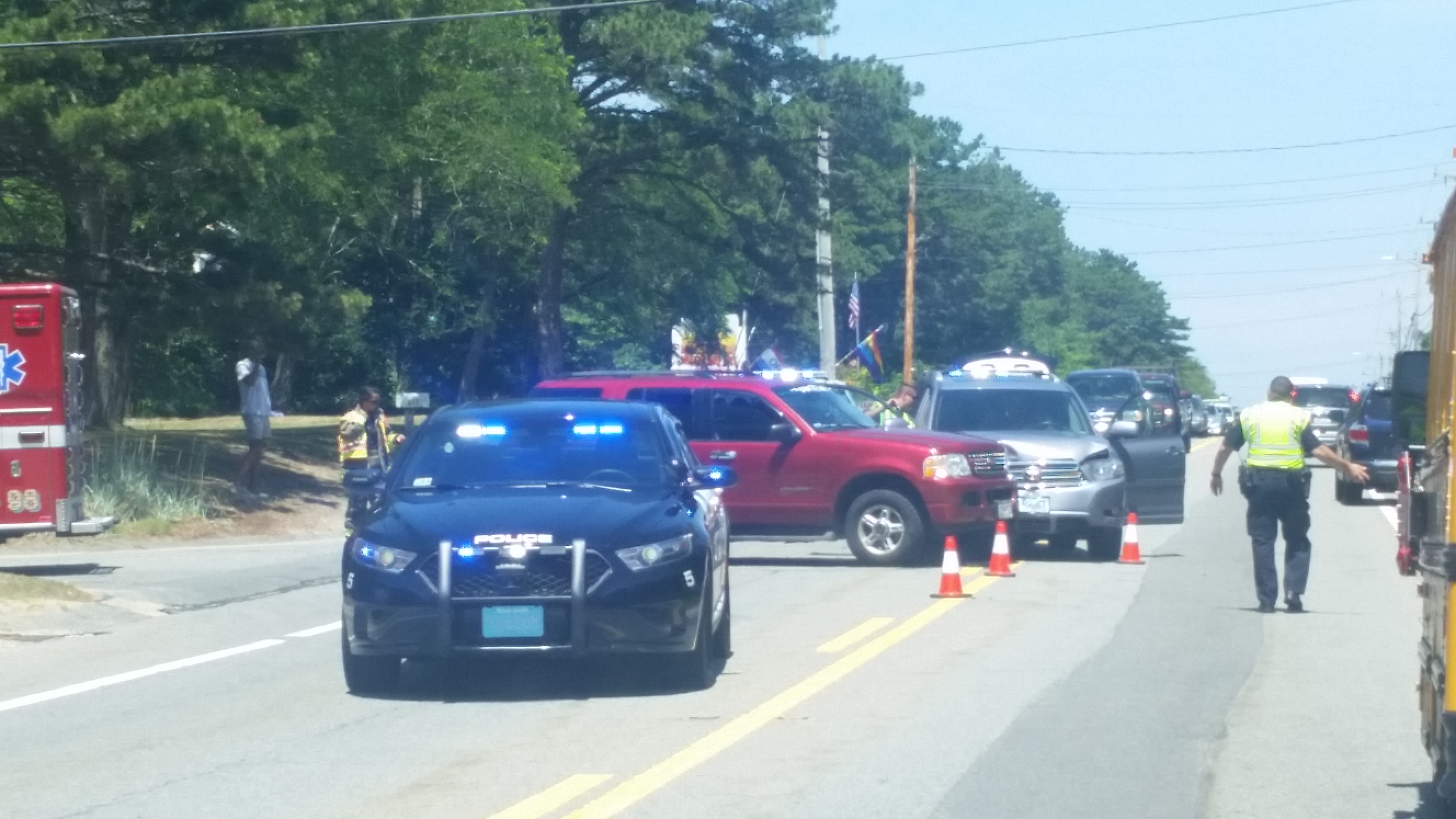 Twovehicle crash snarls traffic in Wellfleet