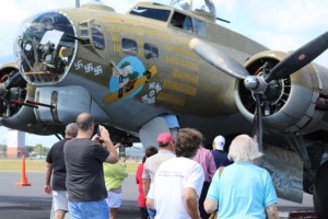 CCB MEDIA PHOTO Visitors get a close look at a B-17G "Flying Fortress," the legendary and iconic bomber of World War II.